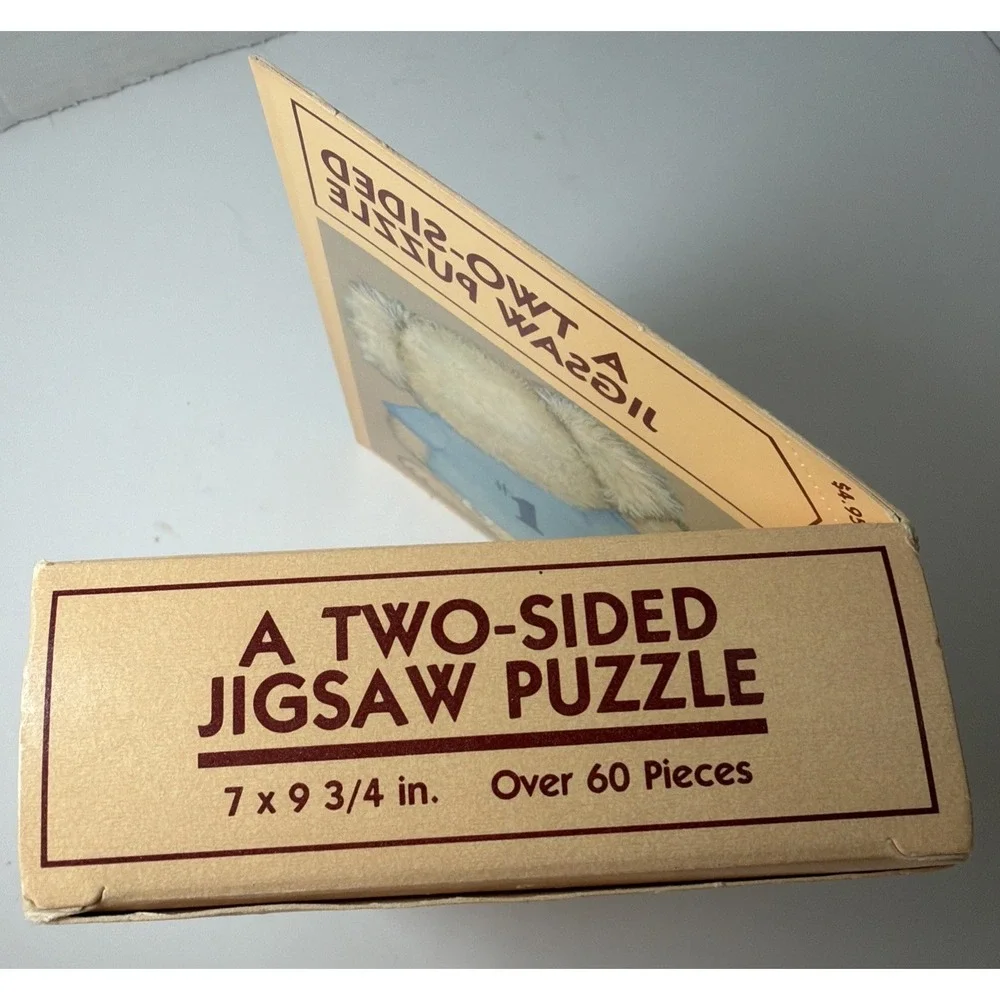 Vintage Shirt Tales 2 Sided Jigsaw Puzzle Hallmark Complete Over 60 Pieces Kip